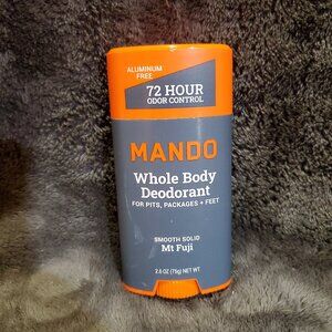 Mando Whole Body Vegan 72 hr Deodorant Smooth Solid Mt Fuji Scent 2.6 oz